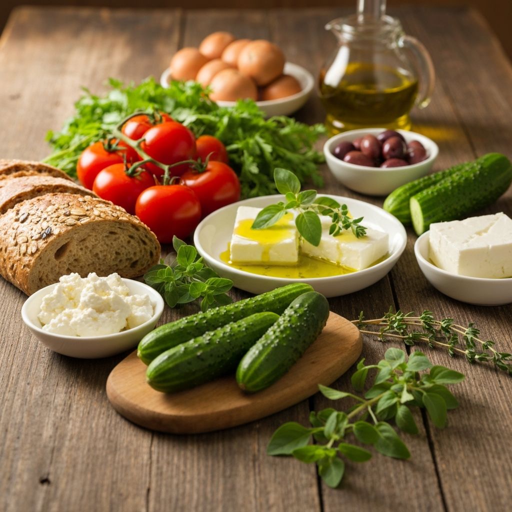 Mediterranean healthy diet spread